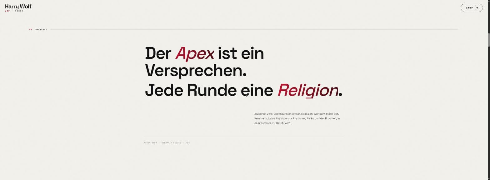 Racing — Projektansicht 2